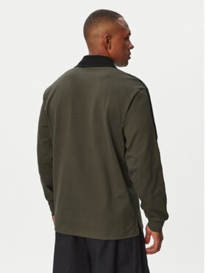 adidas Bluza 3-Stripes Rugby Longsleeve Polo KE4113 Khaki Regular Fit