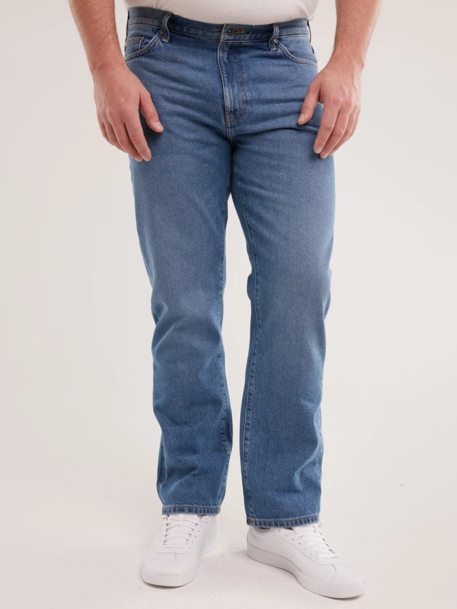 Jeansy męskie proste niebieskie Trent 436