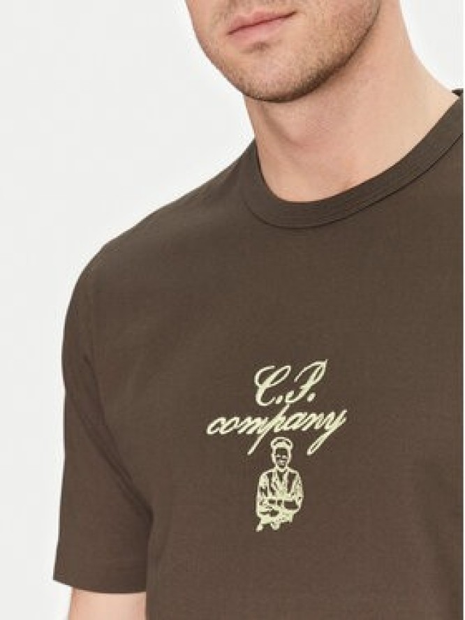 C.P. Company T-Shirt 18CMTS109A110301W Zielony Regular Fit