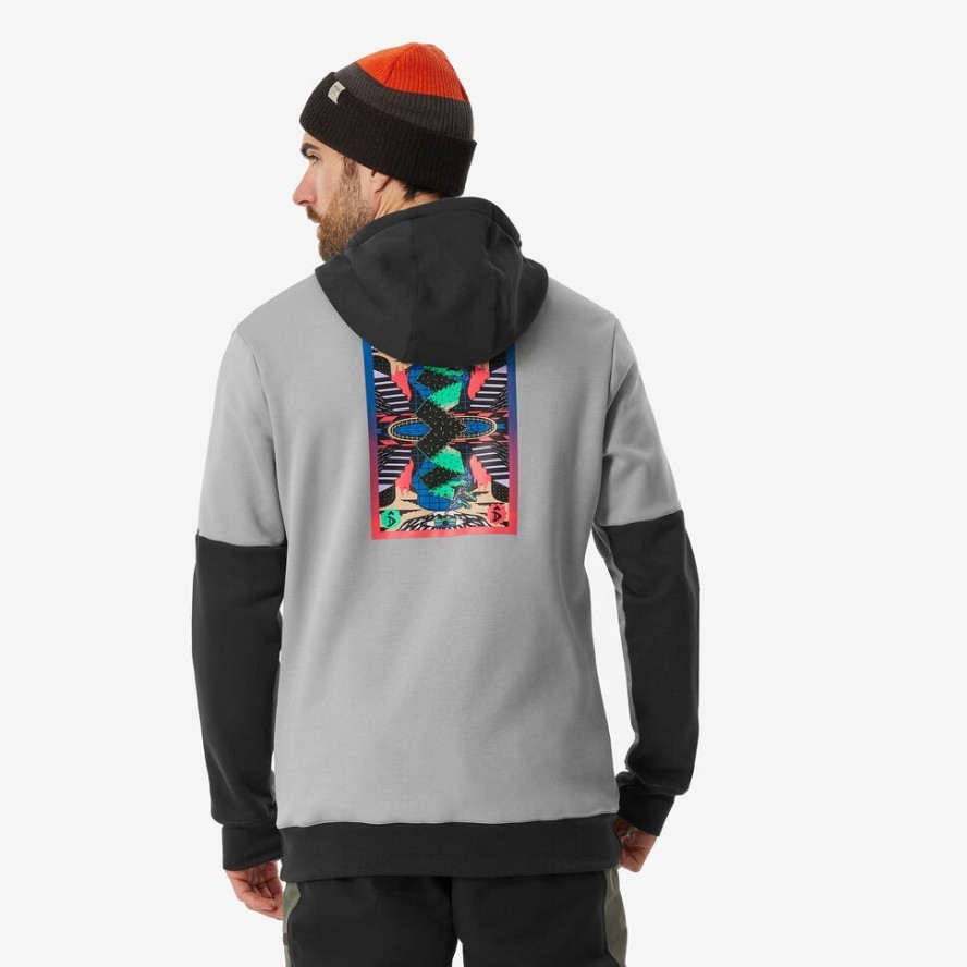 Bluza snowboardowa z kapturem męska Dreamscape 100 1/2 zip