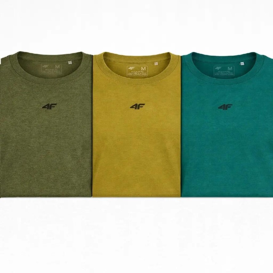 T-SHIRT MĘSKI 4F KOSZULKA LIMITOWANA KOMPLET ZESTAW 3 SZTUKI L M3947 SS26