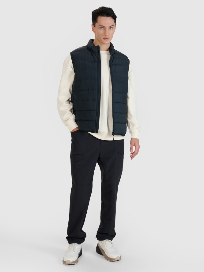 4F Bezrękawnik puchowy z wypełnieniem naturalnym męski - czarny 3XL