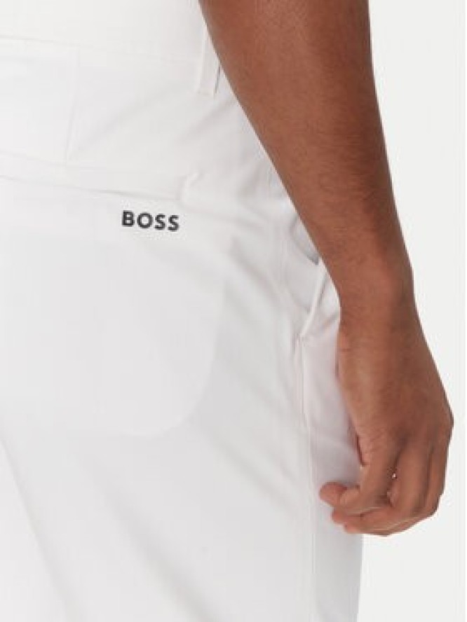 BOSS Spodnie materiałowe T_Commuter-Slim 50534303 Biały Slim Fit