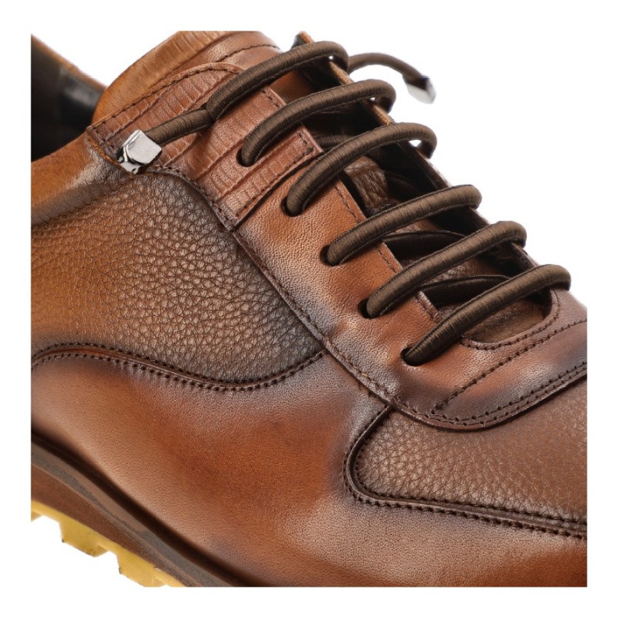 Brązowe Półbuty Brooman Eleganckie Obuwie Męskie