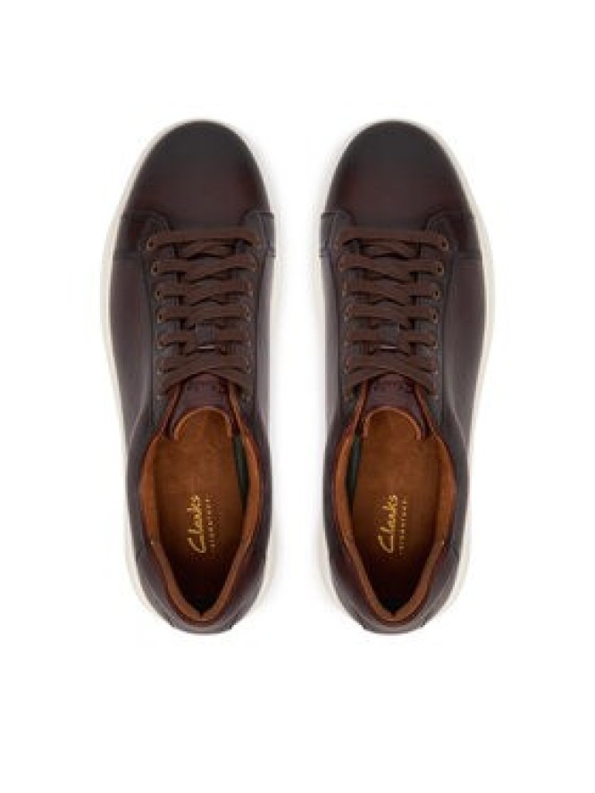 Clarks Sneakersy Goswell Tie 26186560 Brązowy