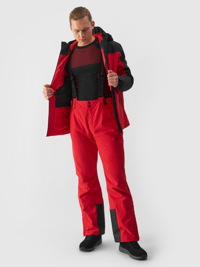4F Kurtka narciarska membrana 5000 męska - czerwona 3XL