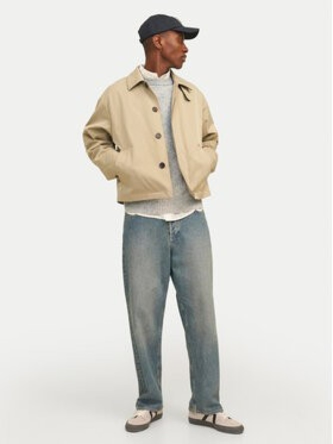 Jack & Jones Sweter Rollie 12215468 Szary Relaxed Fit