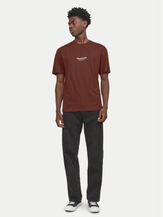 Jack & Jones T-Shirt Vesterbro 12240121 Brązowy Relaxed Fit