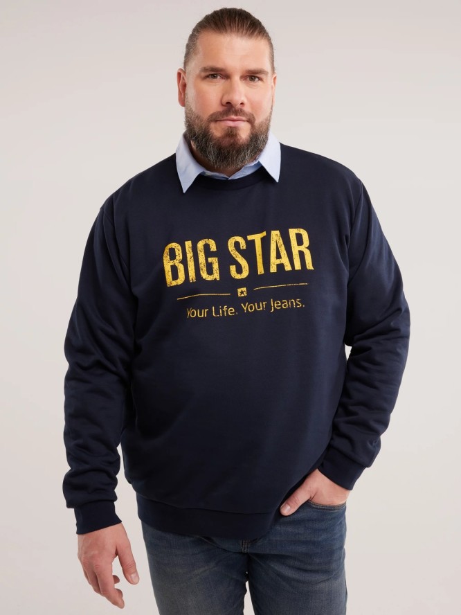 Bluza męska z logo BIG STAR granatowa Setor 403