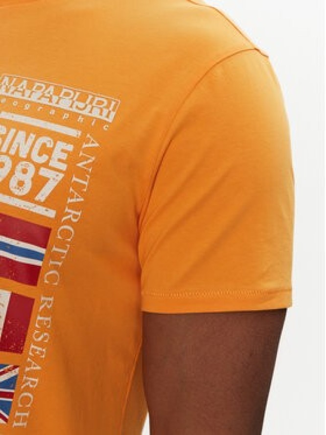 Napapijri T-Shirt S-Turin NP0A4HQG Pomarańczowy Regular Fit