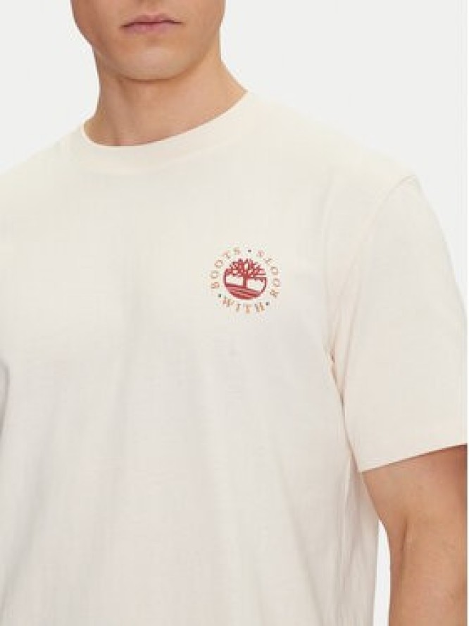 Timberland T-Shirt TB0A6DPD Beżowy Regular Fit