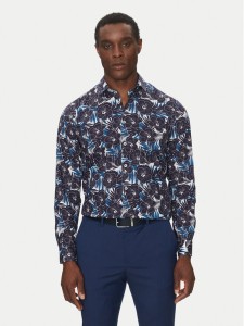 Hechter Paris Koszula 60267 151604 Granatowy Modern Fit