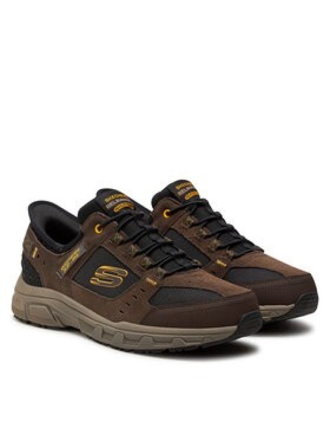 Skechers Sneakersy Oak Canyon 237450/BRBK Brązowy
