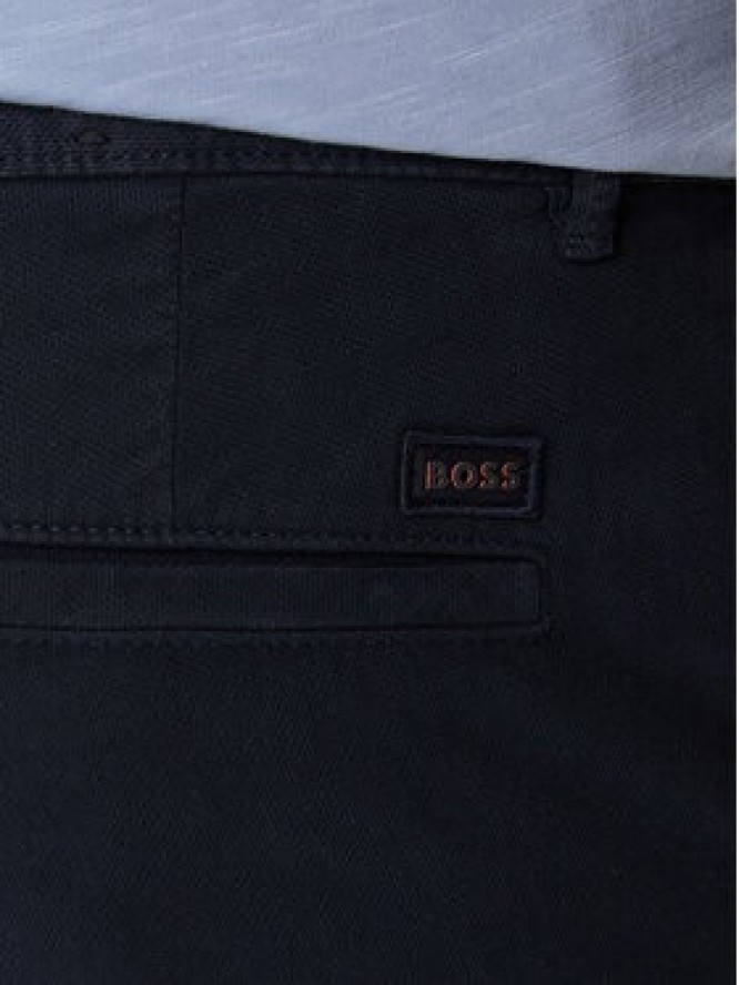 BOSS Chinosy 50548006 Granatowy Slim Fit
