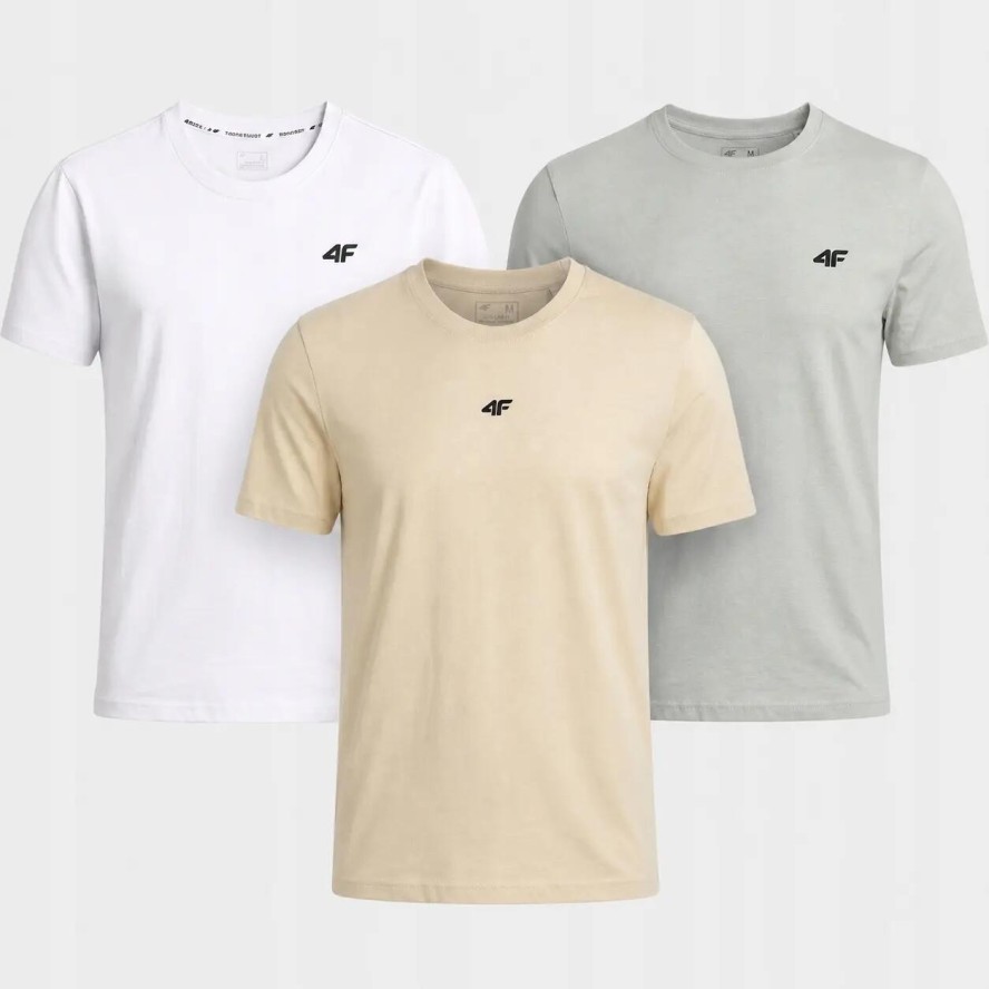 KOMPLET KOSZULEK MĘSKICH 4F ZESTAW T-SHIRT 3PAK