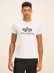 Alpha Industries T-Shirt Basic 100501 Biały Regular Fit