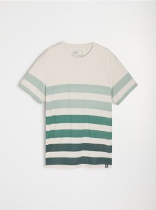 Koszulka w paski - kremowy