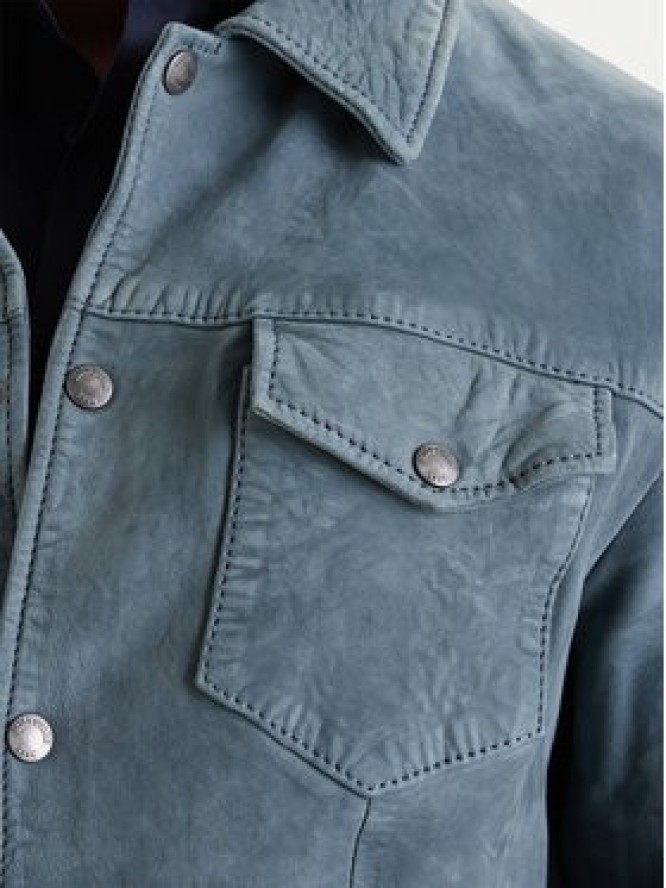 Milestone Kurtka skórzana Valerio 612205 60790 Niebieski Regular Fit