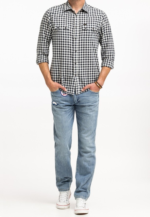 WRANGLER GREENSBORO MĘSKIE SPODNIE JEANSOWE JEANSY DŻINSY RACING INDIGO W15QBF22Y 112325874