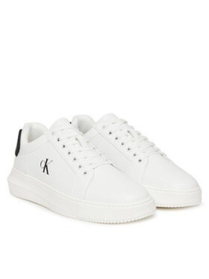 Calvin Klein Jeans Sneakersy Chunky Cupsole Ru Patch Lth YM0YM01296 Biały