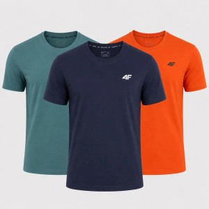 KOMPLET KOSZULEK MĘSKICH 4F ZESTAW 3PAK NA CO DZIEŃ T-SHIRT SPORTOWY