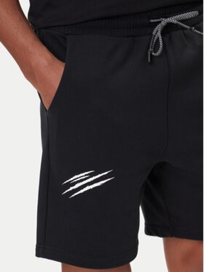 Plein Sport Szorty sportowe SAEC MJT2473 STE001N Czarny Regular Fit