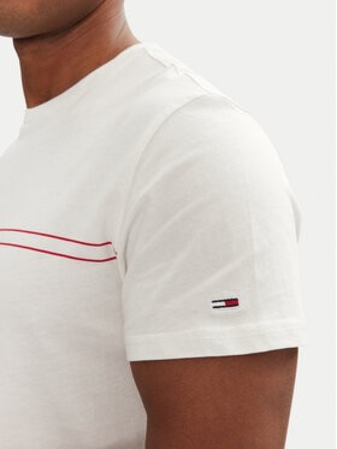 Tommy Jeans T-Shirt Entry Graphic DM0DM20779 Biały Slim Fit