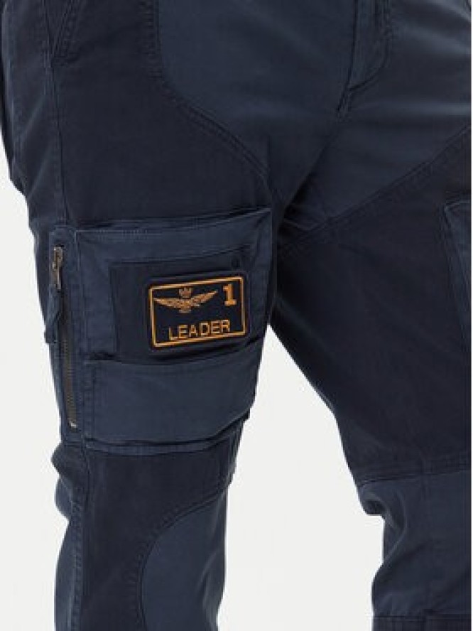 Aeronautica Militare Spodnie materiałowe 252PA1664UCT04241 Granatowy Regular Fit