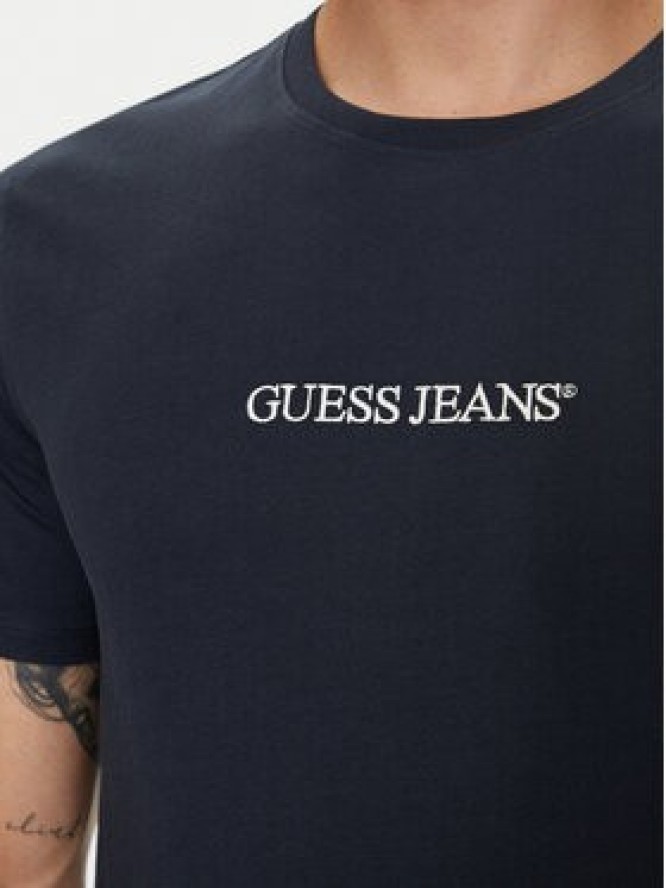 Guess Jeans T-Shirt M4YI52 K8HM0 Granatowy Slim Fit