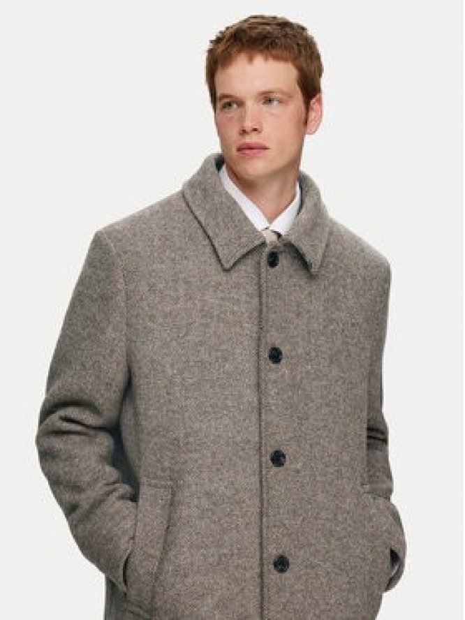 Selected Homme Płaszcz wełniany 16089348 Beżowy Regular Fit