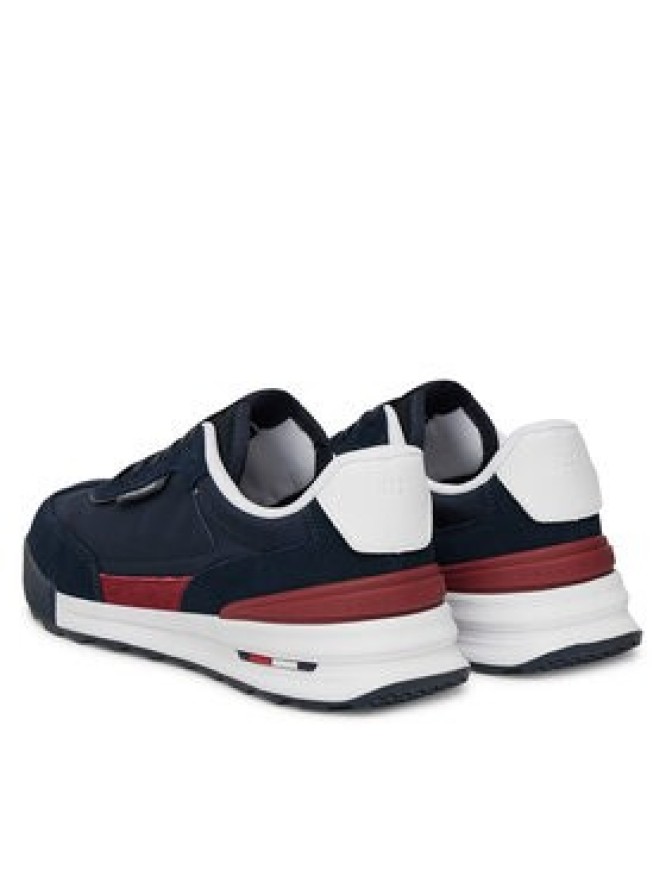 Tommy Hilfiger Sneakersy Retro Runner Nylon Mix FM0FM05523 Granatowy
