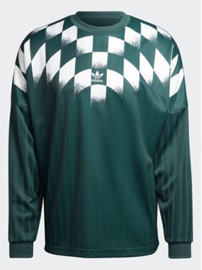 adidas Longsleeve Rekive Graphic HK7330 Zielony Loose Fit