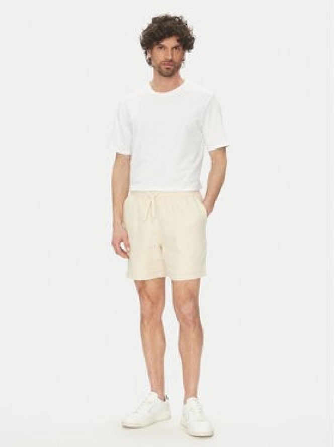 BOSS Szorty materiałowe 50540134 Écru Regular Fit