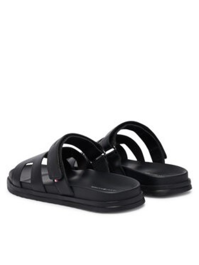 Tommy Hilfiger Klapki Adjustable Premium Lth Sandal FM0FM05773 Czarny