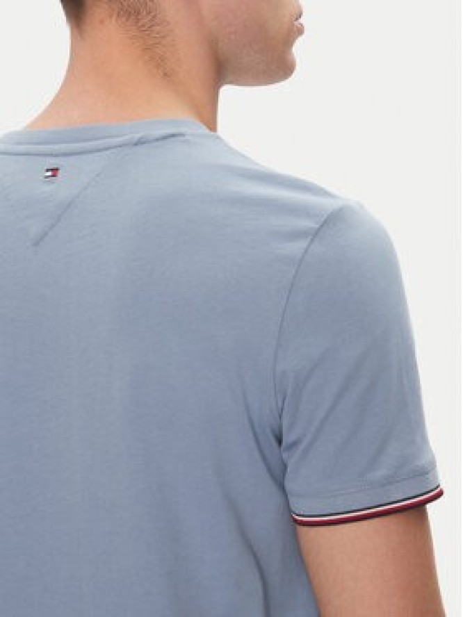 Tommy Hilfiger T-Shirt Logo MW0MW32584 Błękitny Regular Fit