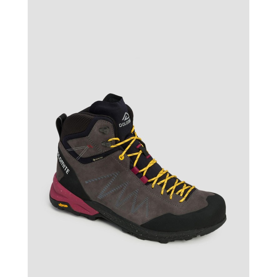 Buty męskie Dolomite CRODAROSSA LEATHER HIGH GTX IRON/GREY BLACK