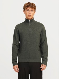 Jack & Jones Sweter Milano 12259664 Szary Relaxed Fit