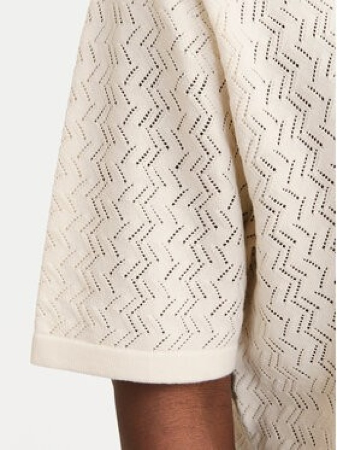 Jack & Jones Koszula Tyler 12272863 Écru Loose Fit