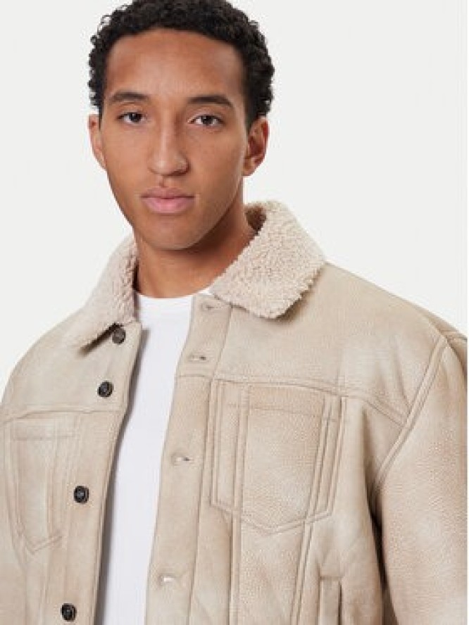 Guess Kurtka z imitacji skóry M5BL0I W2500 Beżowy Regular Fit