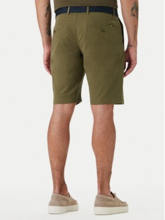 Tommy Hilfiger Komplet szorty i pasek Denton MW0MW42349 Khaki Slim Fit