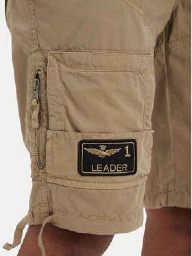 Aeronautica Militare Szorty materiałowe 261BE0041UCT01122 Beżowy Regular Fit