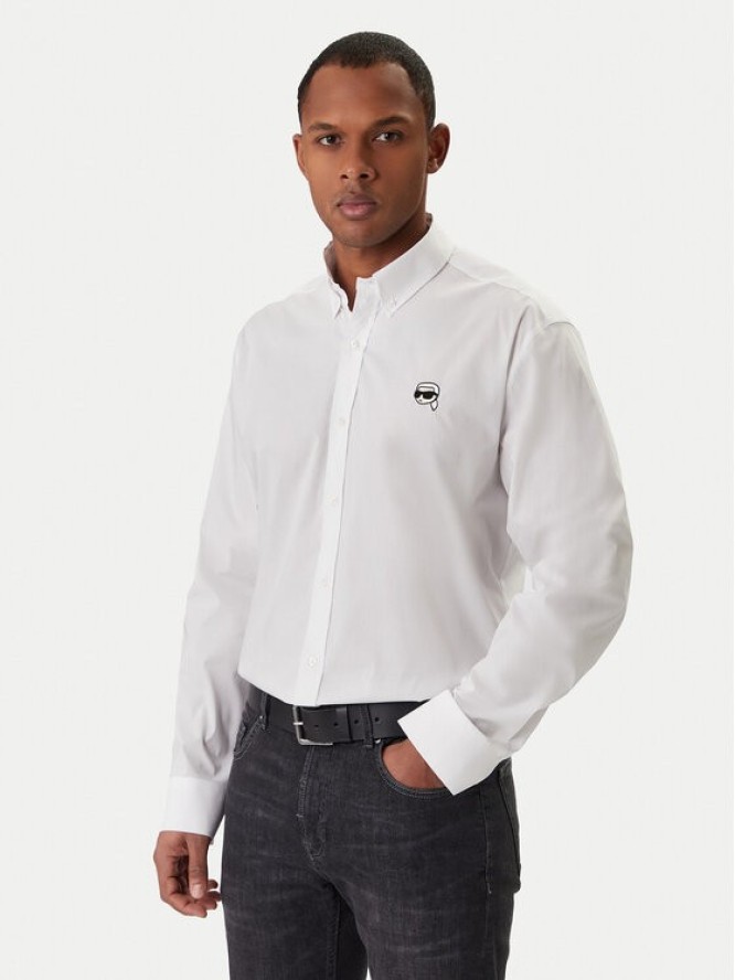 KARL LAGERFELD Koszula 605912 561600 Biały Regular Fit