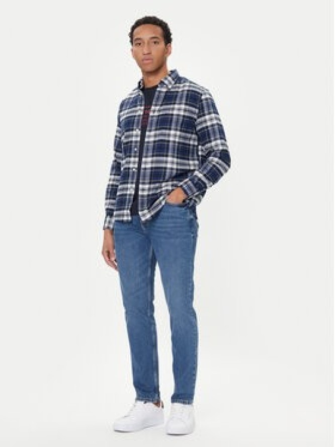 Tommy Hilfiger Koszula Hero MW0MW41345 Granatowy Regular Fit