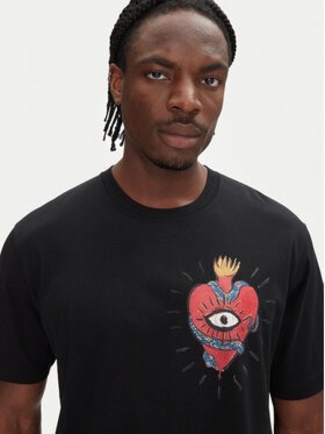 Just Cavalli T-Shirt 78OAHE07 Czarny Regular Fit