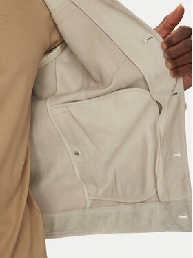 BOSS Kurtka skórzana 50538002 Biały Regular Fit