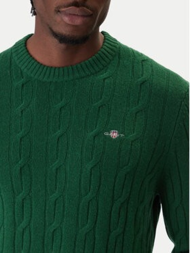 Gant Sweter 8050213 Zielony Regular Fit
