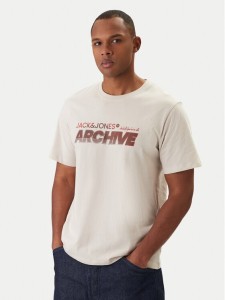 Jack & Jones T-Shirt Brat Tee 12288103 Beżowy Regular Fit