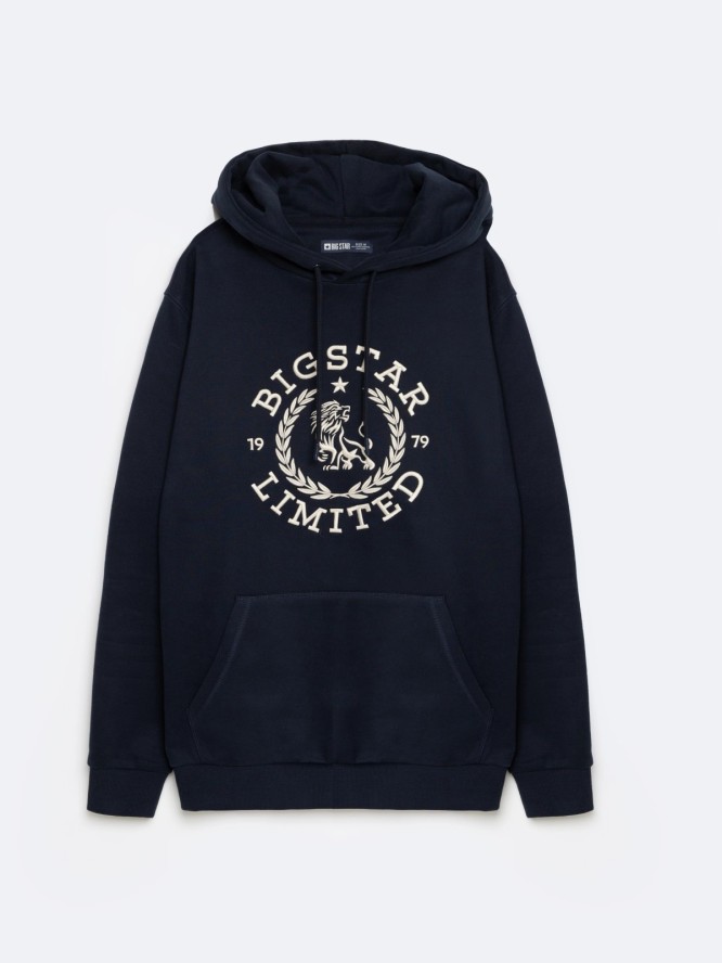 Bluza męska z kapturem granatowa Hanes 403