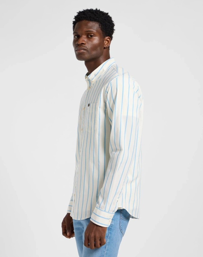 MESKA KOSZULA LEE BUTTON DOWN STREAM AURORA STRIP 112363686