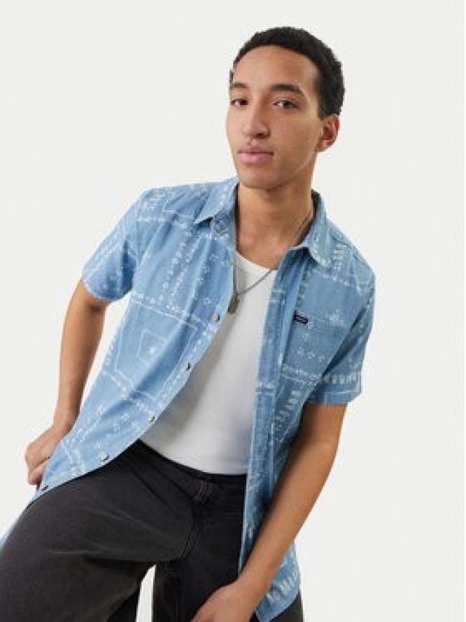 RVCA Koszula Frame Chambray AVYWT00507 Błękitny Regular Fit
